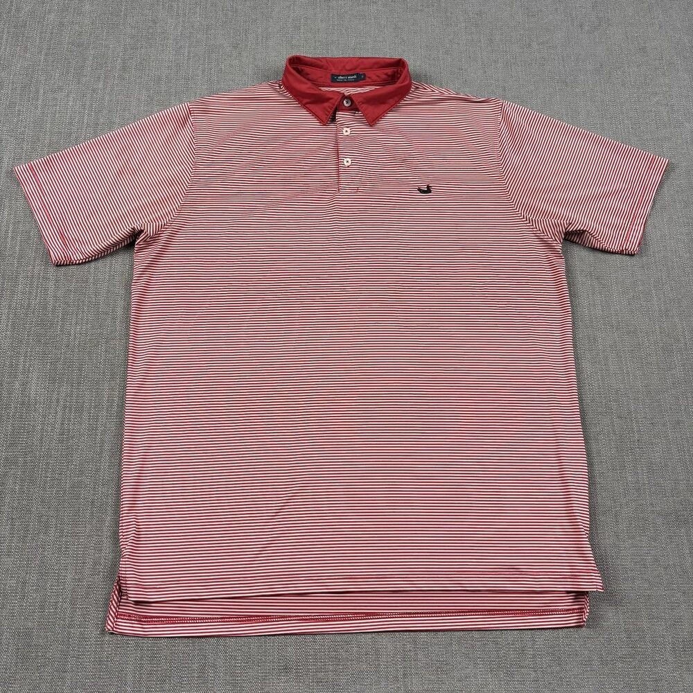 Southern Marsh Polo Short Sleeve Shirt Stretch Mens Sz XL Red Performance Preppy